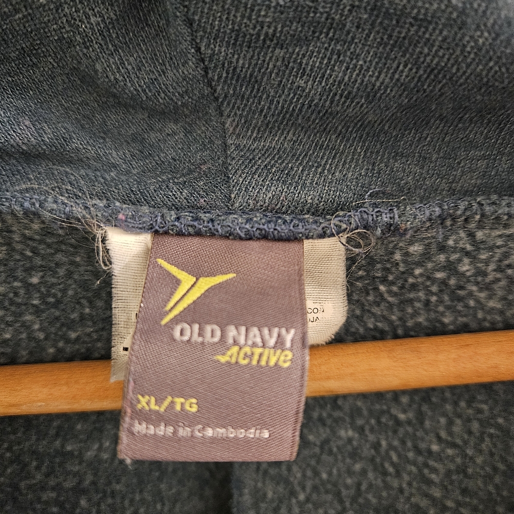 Old Navy Teal Cowl Neck Sweatshirt With Zippered Sides Size XL - Picture 4 of 4